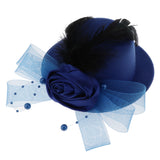 Maxbell Kids Hats Fascinators Baby Mini Top Hat Hair Clip Style 1-Royal