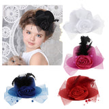 Maxbell Kids Hats Fascinators Baby Mini Top Hat Hair Clip Style 1-Royal