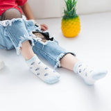 Maxbell Maxbell 5 Pairs Baby Boy Girl Cartoon Cotton Socks Toddler Kids Soft Sock 3-5T Blue