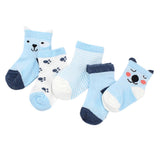 Maxbell Maxbell 5 Pairs Baby Boy Girl Cartoon Cotton Socks Toddler Kids Soft Sock 3-5T Blue