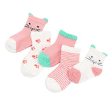 Maxbell Maxbell 5 Pairs Baby Boy Girl Cartoon Cotton Socks Toddler Kids Soft Sock 0-1T Orange