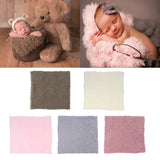 Maxbell DIY Baby Photo Props Newborn Photography Soft Fur Quilt Mat Blanket Rug Brown