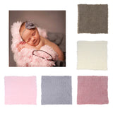 Maxbell DIY Baby Photo Props Newborn Photography Soft Fur Quilt Mat Blanket Rug Brown
