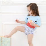 Maxbell Baby Infant Kids Four-Layer Gauze Diaper Learning Pants  Sky   Size 80