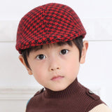 Maxbell Baby Kids Cotton Flat Cap Ivy Gatsby Newsboy Hat Red