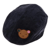Maxbell Toddler Kids Baby Boys Girls Beret Cap Fashion Cartoon Bear Hat Navy blue