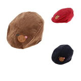 Maxbell Toddler Kids Baby Boys Girls Beret Cap Fashion Cartoon Bear Hat Navy blue