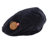 Maxbell Toddler Kids Baby Boys Girls Beret Cap Fashion Cartoon Bear Hat Navy blue