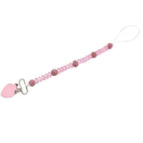 Maxbell 3 Pieces Baby Pacifier Crystal Pacifier Chain Clip  Pink  Blue  White