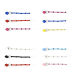 Maxbell 3 Pieces Baby Pacifier Crystal Pacifier Chain Clip  Pink  Blue  White