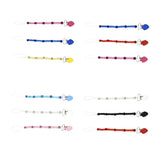 Maxbell 3 Pieces Baby Pacifier Crystal Pacifier Chain Clip  Pink  Blue  White