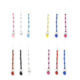 Maxbell 3 Pieces Baby Pacifier Crystal Pacifier Chain Clip  Pink  Blue  White