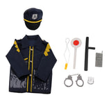 Maxbell Children Police Man Role Play Costume Halloween Cosplay Set 8 Pieces