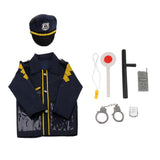 Maxbell Children Police Man Role Play Costume Halloween Cosplay Set 8 Pieces
