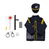 Maxbell Children Police Man Role Play Costume Halloween Cosplay Set 8 Pieces
