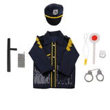 Maxbell Children Police Man Role Play Costume Halloween Cosplay Set 8 Pieces