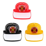 Kid Pretend Play Fireman Safety Helmet Firefighter Hat Costume Party Role Playing Toy –Red