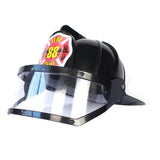 Kid Pretend Play Fireman Safety Helmet Firefighter Hat Costume Party Role Playing Toy –Black