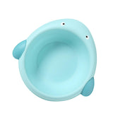 Maxbell Cute Children Washbasin Baby Portable Washing Basin Plastic  Whale blue
