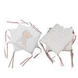 Maxbell 6PCs Baby Crib Bumper Cotton Infant Bed Cot Protector Bear