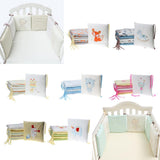 Maxbell 6PCs Baby Crib Bumper Cotton Infant Bed Cot Protector Bear
