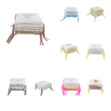 Maxbell 6PCs Baby Crib Bumper Cotton Infant Bed Cot Protector Bear