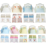 Maxbell 6PCs Baby Crib Bumper Cotton Infant Bed Cot Protector Bear