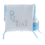 Maxbell 6PCs Baby Crib Bumper Cotton Infant Bed Cot Protector Blue bear