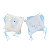 Maxbell 6PCs Baby Crib Bumper Cotton Infant Bed Cot Protector Blue bear