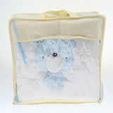 Maxbell 6PCs Baby Crib Bumper Cotton Infant Bed Cot Protector Blue bear