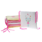 Maxbell 6PCs Baby Crib Bumper Cotton Infant Bed Cot Protector Cat