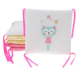 Maxbell 6PCs Baby Crib Bumper Cotton Infant Bed Cot Protector Cat