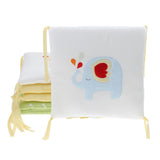 Maxbell 6PCs Baby Crib Bumper Cotton Infant Bed Cot Protector Elephant and Monkey