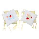 Maxbell 6PCs Baby Crib Bumper Cotton Infant Bed Cot Protector Elephant and Monkey