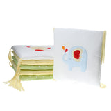 Maxbell 6PCs Baby Crib Bumper Cotton Infant Bed Cot Protector Elephant and Monkey