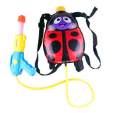 Maxbell Cute Children's Toy Pull-Type Pneumatic Backpack Water     Toy Lady beetle