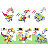 Maxbell 2 in 1 DIY Assembly Take Apart Toy for Kids Vehicles Toy Gift Vehicle