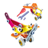 Maxbell 2 in 1 DIY Assembly Take Apart Toy for Kids Vehicles Toy Gift Aircraft