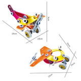Maxbell 2 in 1 DIY Assembly Take Apart Toy for Kids Vehicles Toy Gift Aircraft