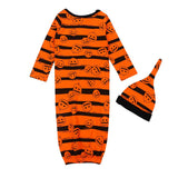 Maxbell Maxbell Baby Sleep Halloween Blanket Striped Print Sleeping Bag+Hats 2pcs 0-6Month