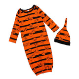 Maxbell Maxbell Baby Sleep Halloween Blanket Striped Print Sleeping Bag+Hats 2pcs 6-12Month