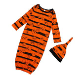 Maxbell Maxbell Baby Sleep Halloween Blanket Striped Print Sleeping Bag+Hats 2pcs 6-12Month