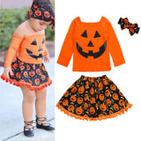 Baby Halloween Costume Tutu Dress Pumpkin Romper Jumpsuit Outfits 2 Years