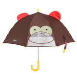 Maxbell Cute Cartoon Animal Kids Automatic Umbrella Windproof Portable Monkey