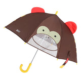 Maxbell Cute Cartoon Animal Kids Automatic Umbrella Windproof Portable Monkey