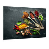 Maxbell Spices and Spoon Canvas Painting Kitchen Cooking Picture Wall Decor S