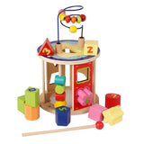 Maxbell Colorful Bead Maze Roller Coaster Wooden Educational Circle Toy for Kids