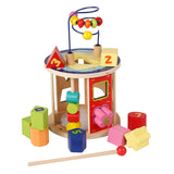 Maxbell Colorful Bead Maze Roller Coaster Wooden Educational Circle Toy for Kids