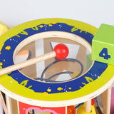 Maxbell Colorful Bead Maze Roller Coaster Wooden Educational Circle Toy for Kids