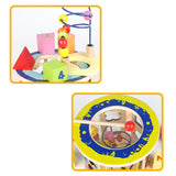 Maxbell Colorful Bead Maze Roller Coaster Wooden Educational Circle Toy for Kids